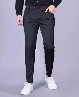 Tip Top Regular Fit Men Black Trousers