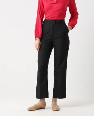 RAREISM Relaxed Women Black Trousers