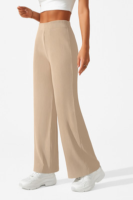 METRONAUT Comfort Fit Women Cream Trousers
