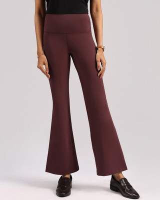 BlissClub Ultimate Flare Pants, Lite - Tall Flared Women Purple Trousers