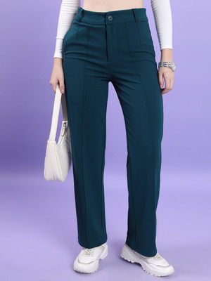 Tokyo Talkies Regular Fit Women Blue Trousers