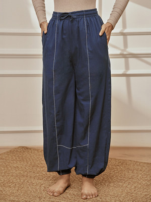 VASTRAMAY Relaxed Women Blue Trousers