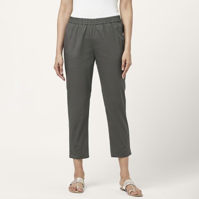 Rangmanch by Pantaloons Regular Fit Women Grey Trousers