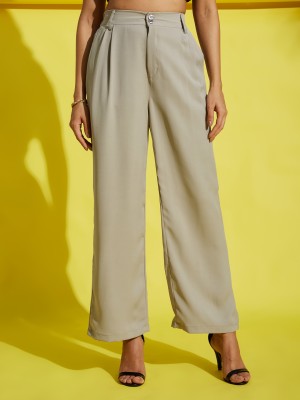 Aahwan Relaxed Women Grey Trousers