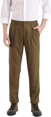 RARE RABBIT Relaxed Men Dark Green Trousers
