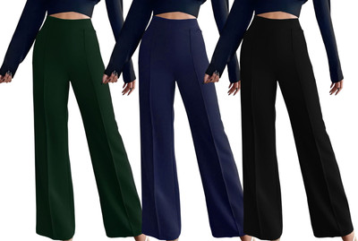 Kintu Parantu Regular Fit Women Green, Blue, Black Trousers