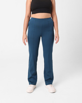 BlissClub Ultimate Straight Pants - Regular Women Dark Green Trousers