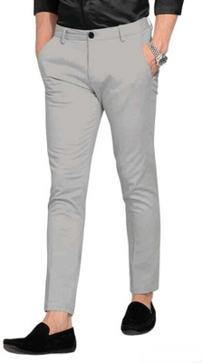 Shettys Regular Fit Men Grey Trousers