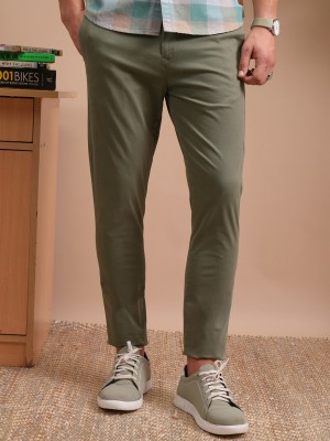 LOCOMOTIVE Slim Fit Men Green Trousers