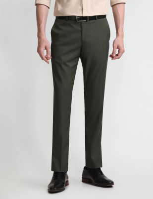 ARROW Slim Fit Men Green Trousers