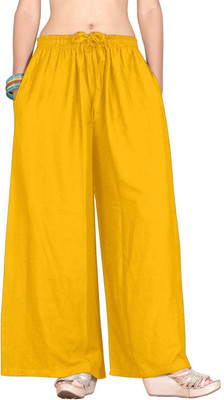 Daksh Enterprise Loose Fit Women Yellow Trousers