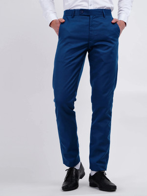 Kundan Regular Fit Men Dark Blue Trousers