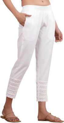 SM Enterprise Regular Fit Women White Trousers