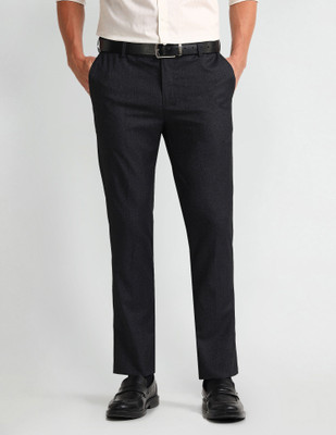 ARROW Slim Fit Men Black Trousers