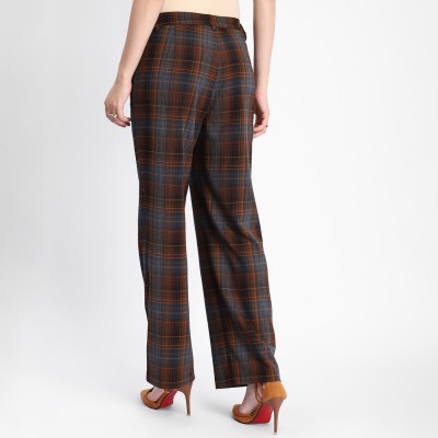 MADAME Straight Fit Women Multicolor Trousers