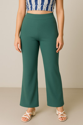 Dobblin Regular Fit Women Green Trousers