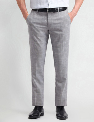 ARROW Slim Fit Men Grey Trousers