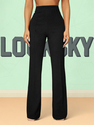 nitafashion Loose Fit Women Black Trousers