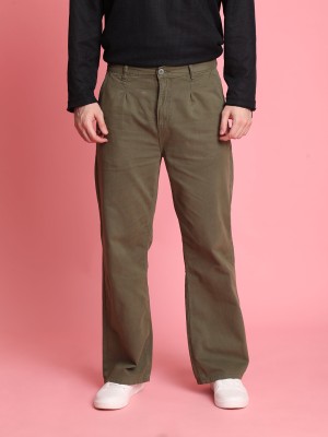 Bene Kleed Loose Fit Men Dark Green Trousers