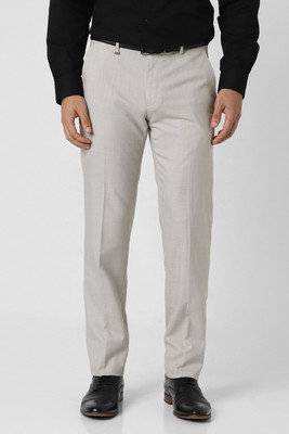 VAN HEUSEN Slim Fit Men Grey Trousers