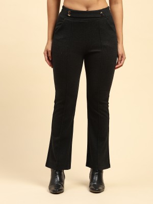 GLOBAL REPUBLIC Relaxed Women Black Trousers