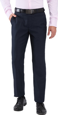 PARK AVENUE Regular Fit Men Blue Trousers