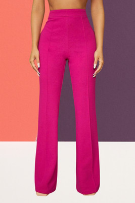 AKOTTY Regular Fit Women Pink Trousers