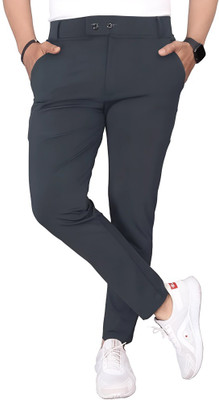 DISCOFASHIONHUB Straight Fit Men Dark Blue Trousers