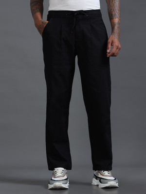 Roadster Relaxed Men Black Trousers