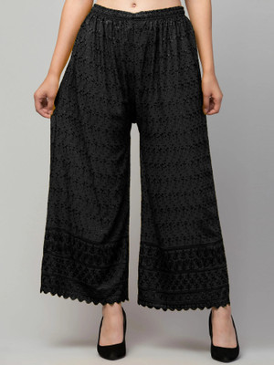 FamBee Relaxed Women Black Trousers