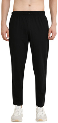 nice mode Solid Men Black Track Pants