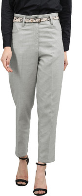 DLANXA Regular Fit Women Silver Trousers