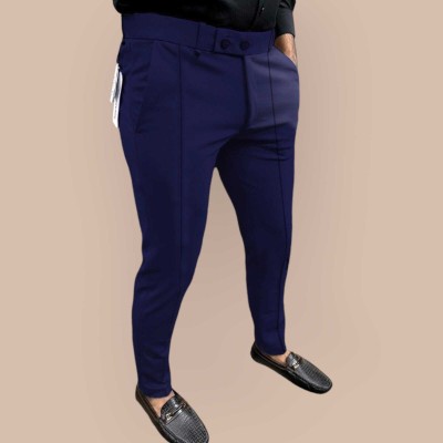 RAJMUDRA FASHION Slim Fit Men Blue Trousers