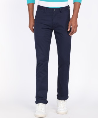 PETER ENGLAND Slim Fit Men Blue Trousers