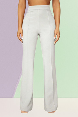 SKD TRENDZ Comfort Fit, Regular Fit Women Grey Trousers