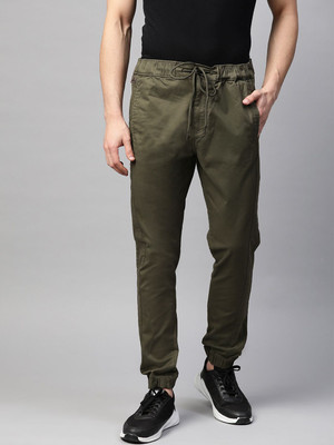 WROGN Regular Fit Men Green Trousers