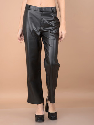 CRIMSOUNE CLUB Regular Fit Women Black Trousers