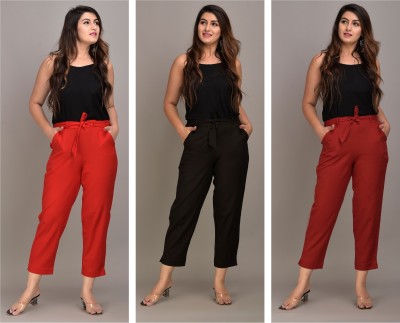 IQRAAR Regular Fit Women Multicolor Trousers