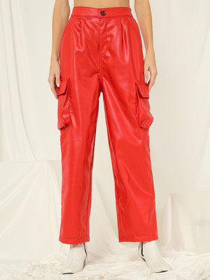 TANDUL Regular Fit Women Red Trousers