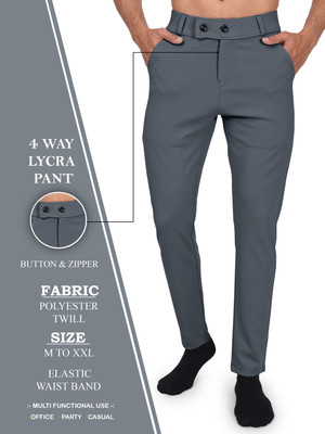 Style sync Slim Fit Men Grey Trousers