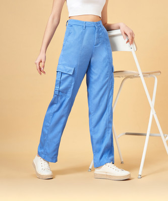 Honey By Pantaloons Flared Women Light Blue Trousers