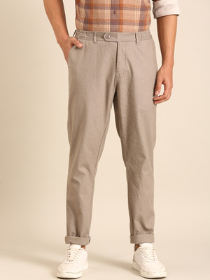 CAVALLO BY LINEN CLUB Slim Fit Men Brown Trousers