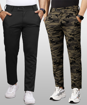 VeBNoR Regular Fit Men Black, Green Trousers