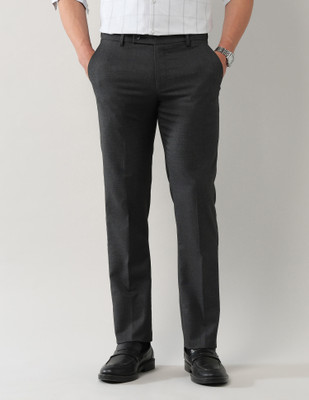 ARROW Regular Fit Men Grey Trousers