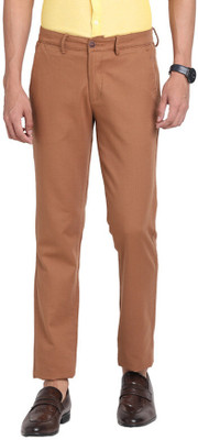 TURTLE Skinny Fit Men Orange Trousers