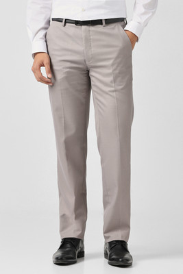 VAN HEUSEN Slim Fit Men Grey Trousers