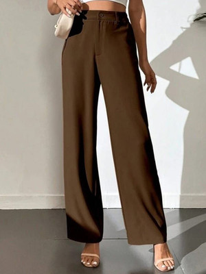 NEXT ONE Straight Fit Women Brown Trousers
