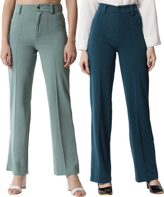 KOTTY Regular Fit Women Light Green, Green Trousers