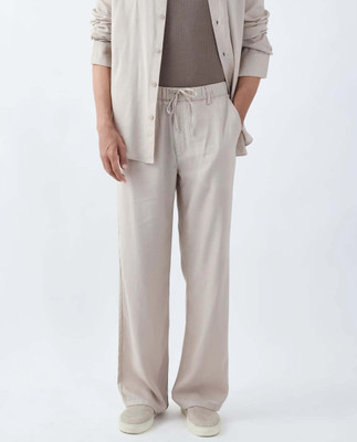 RARE RABBIT Loose Fit Men Beige Trousers