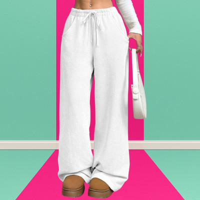 Jenil Fashion Relaxed Women White Trousers